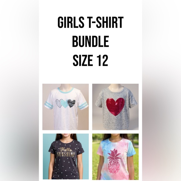 Girls Justice Tshirt Bundle Size 12 - Picture 1 of 10